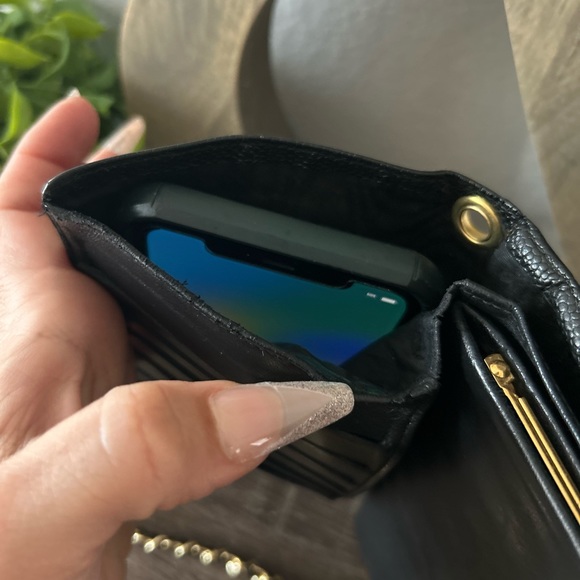 🖤⚜️Chanel Caviar Timeless Wallet on a Chain Micro Gold Tone Crossbody WO… - Picture 12 of 15